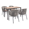 Holt 4 Seater Outdoor Dining Set - Black