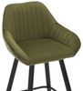 Velluto Velvet Olive Green Kitchen Bar Stool