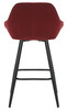 Velluto Velvet Berry Red Kitchen Bar Stool