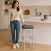 Cube Bar Stool Charcoal