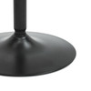 Como Poseur Matt Black Table Round Light Wood