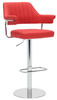 Concorde Signature Real Leather Bar Stool Red