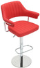 Concorde Signature Real Leather Bar Stool Red