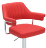 Concorde Signature Real Leather Bar Stool Red