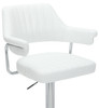 Concorde Signature Real Leather Bar Stool White