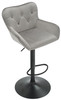 Varenna Bar Stool Grey with Black Frame