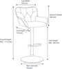 Varenna Bar Stool Grey with Black Frame