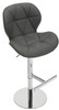 Monza Signature Real Leather Bar Stool Charcoal