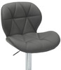 Monza Signature Real Leather Bar Stool Charcoal