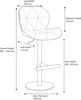 Monza Signature Real Leather Bar Stool Charcoal