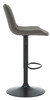 Torino Bar Stool Charcoal Grey with Black Frame
