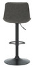 Torino Bar Stool Charcoal Grey with Black Frame