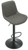 Torino Bar Stool Charcoal Grey with Black Frame
