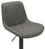 Torino Bar Stool Charcoal Grey with Black Frame