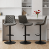 Torino Bar Stool Charcoal Grey with Black Frame