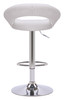 Sorrento Real Leather Bar Stool Bright White