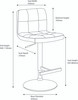 Allegro Real Leather Bar Stool Black