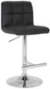Allegro Real Leather Bar Stool Black