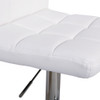 Allegro Real Leather Bar Stool Bright White