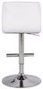 Allegro Real Leather Bar Stool Bright White