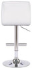 Allegro Real Leather Bar Stool Bright White