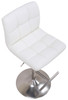 Allegro Leather Brushed Bar Stool White