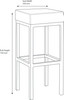 Cube Bar Stool Red