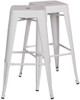 Set of 2 Oslo Bar Stools White