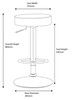 Semplice Bar Stool Slate Grey