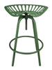 Pair of Industrial Tractor Bar Stools Green