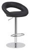 Deluxe Sorrento Real Leather Bar Stool Black