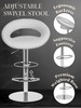 Sorrento Signature Real Leather Bar Stool White