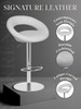 Sorrento Signature Real Leather Bar Stool White
