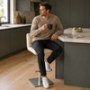Allegro Signature Real Leather Bar Stool Cream