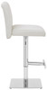 Deluxe Snella Leather Bar Stool White