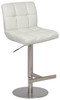 Ex Display Range - Deluxe Allegro Leather Brushed Bar Stool White