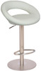 Deluxe Sorrento Kitchen Brushed Bar Stool White