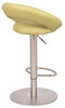 Deluxe Sorrento Real Leather Brushed Bar Stool Cream