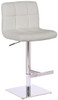 Deluxe Allegro Real Leather Bar Stool White Square Base