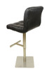 Deluxe Allegro Brushed Bar Stool Black Square Base