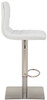 Deluxe Aldo Brushed Bar Stool White Square Base