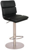 Deluxe Moderno Brushed Bar Stool Black