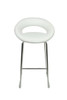 Sorrento Kitchen Fixed Height Curved Bar Stools White