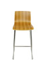 Venezia Fixed Height Curved Bar Stools Zebrano