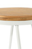 Onda White Natural Bar Stool