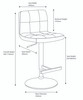 Allegro Charcoal Grey Bar Stool