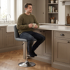 Allegro Charcoal Grey Bar Stool
