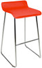 Baceno Fixed Height Curved Bar Stools Red