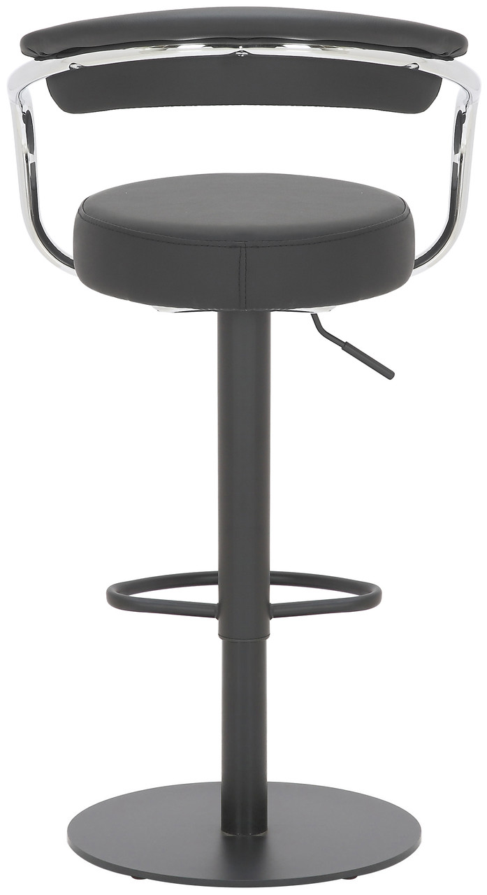 Deluxe Black Bar Stool for Breakfast Bar & Kitchen | Adjustable