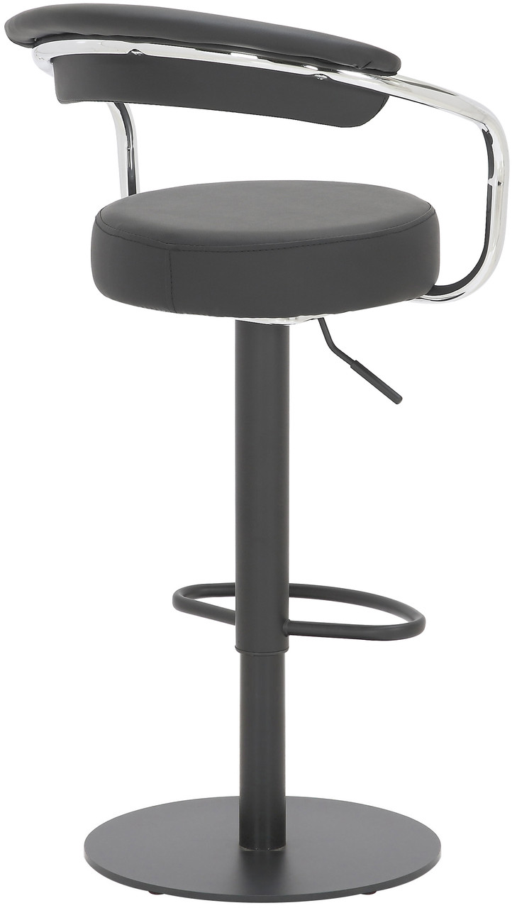 Deluxe Zenith Bar Stool Black with Black Frame Simply Bar Stools